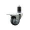 Service Caster 3'' Thermoplastic Rubber Swivel 1-5/8'' Expanding Stem Caster Total Lock Brake SCC-EXTTL20S314-TPRB-158 - alternate 1